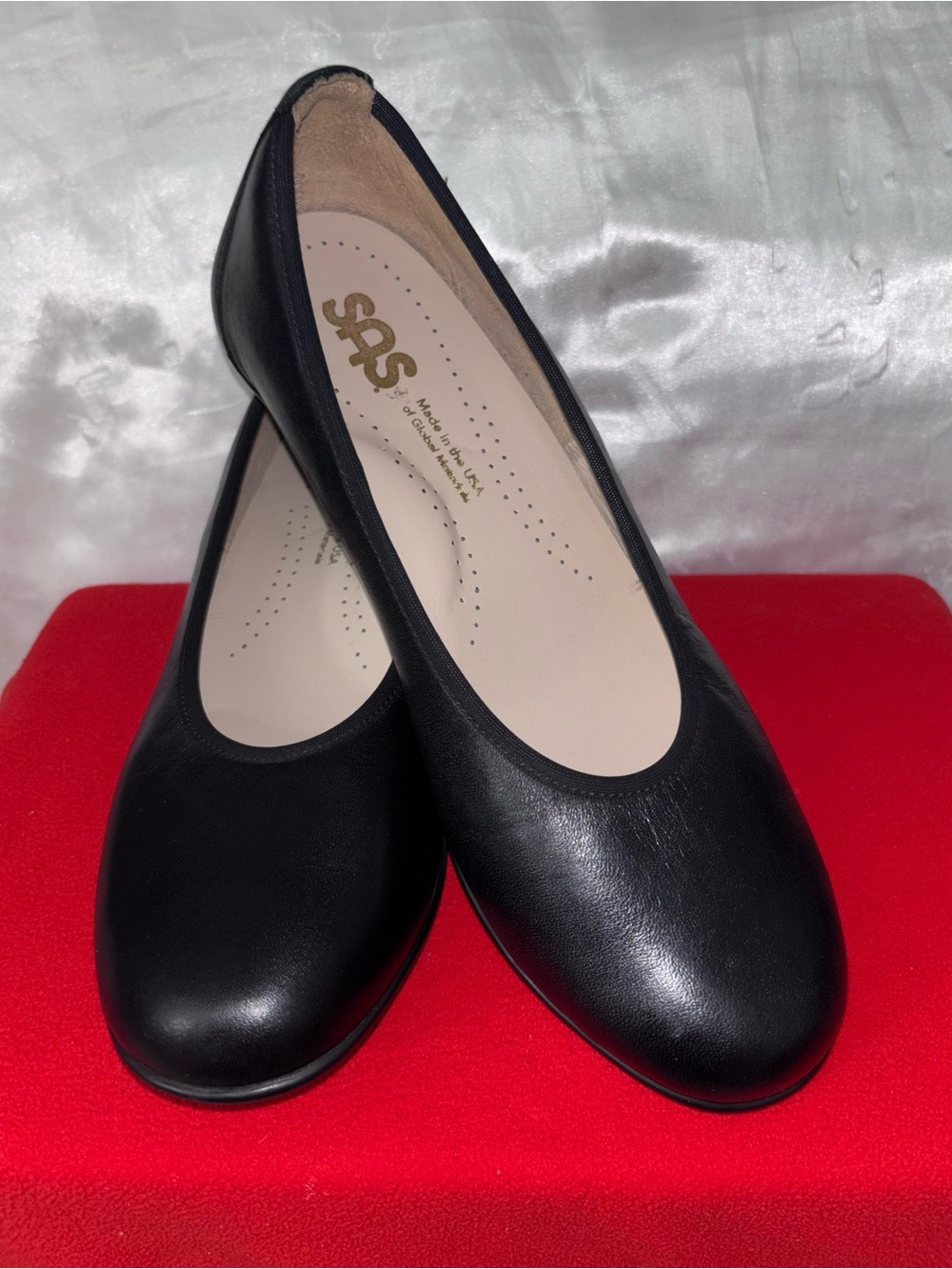 SAS Women's Black Leather Milano Pumps